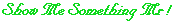 Show Me Something Mr! graghic