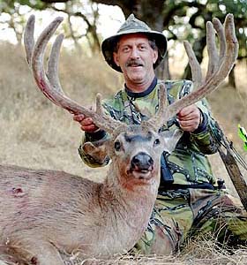 Angelo Nogara broke the California State Record with this non-typical
      blacktail taken with his Mathews bow in July of 2005.